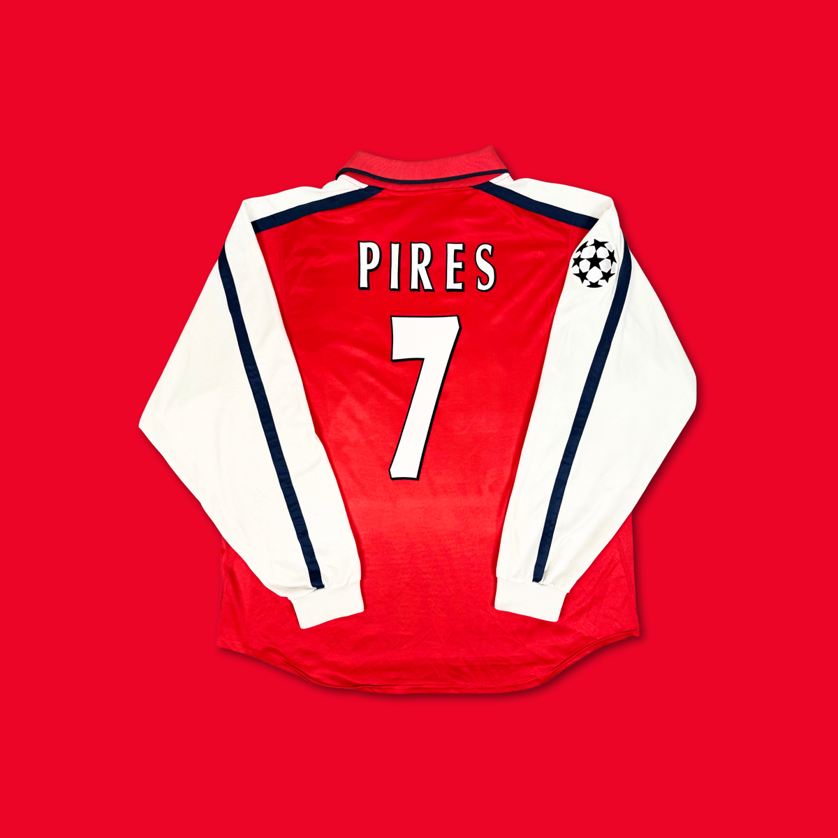 2000/01 Arsenal Home Longsleeve Shirt - Pires - XL