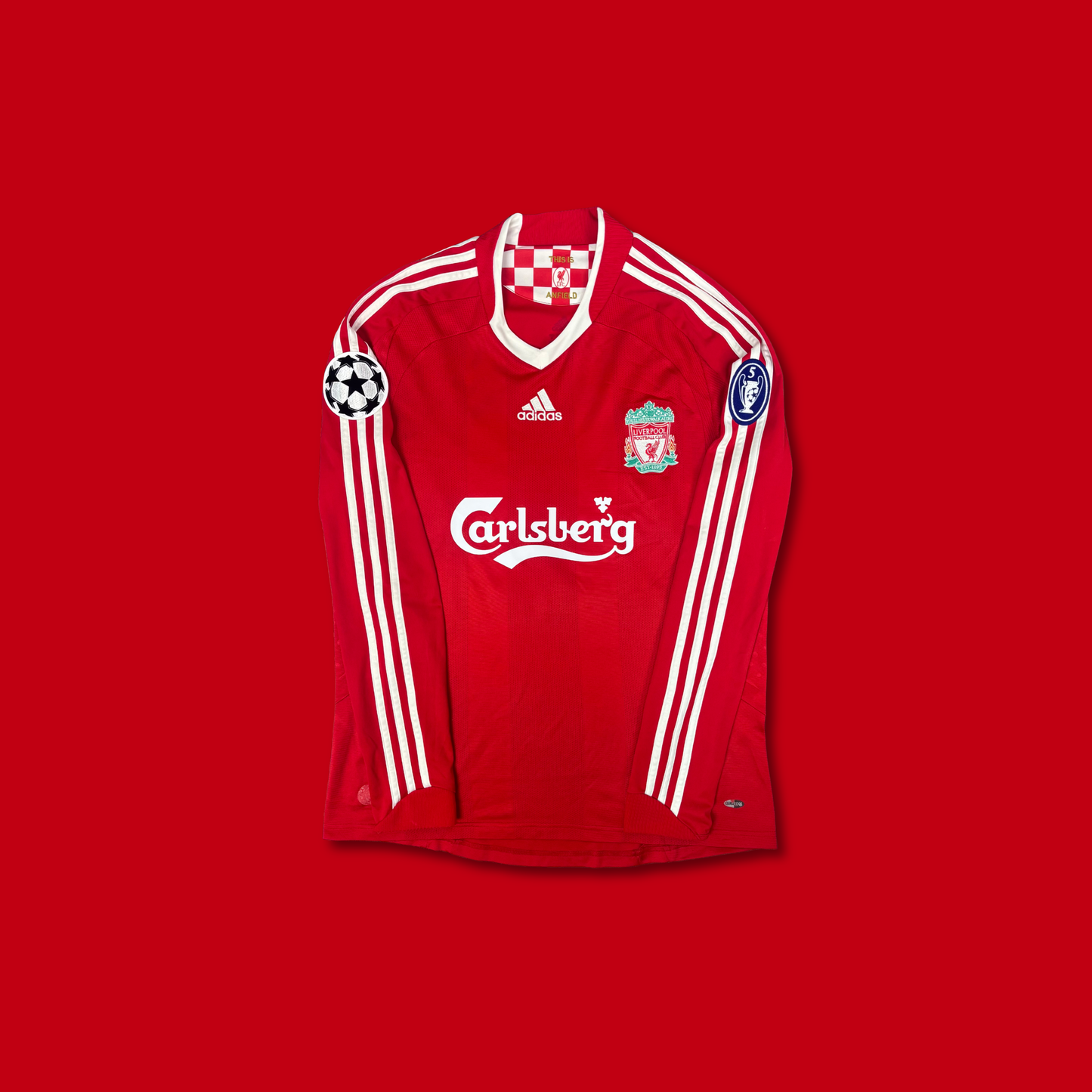 2008/09 Liverpool Home Longsleeve Shirt - Torres - M