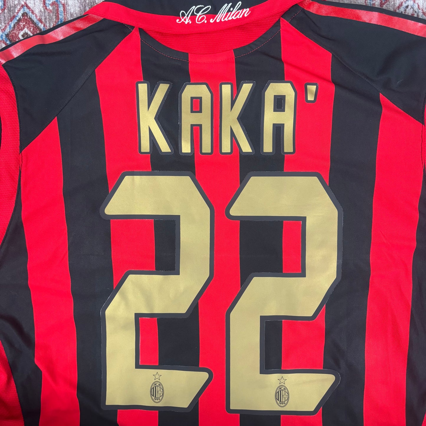 2005/06 AC Milan Home Longsleeve Shirt - Kaka - L