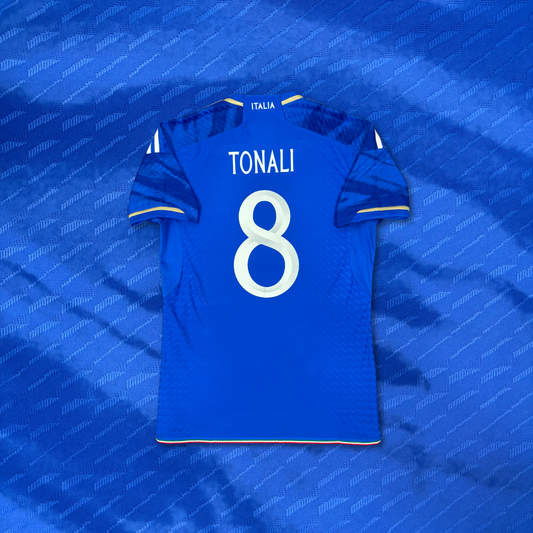 2023/24 Italy Home Shirt - Player Issue - Tonali - M