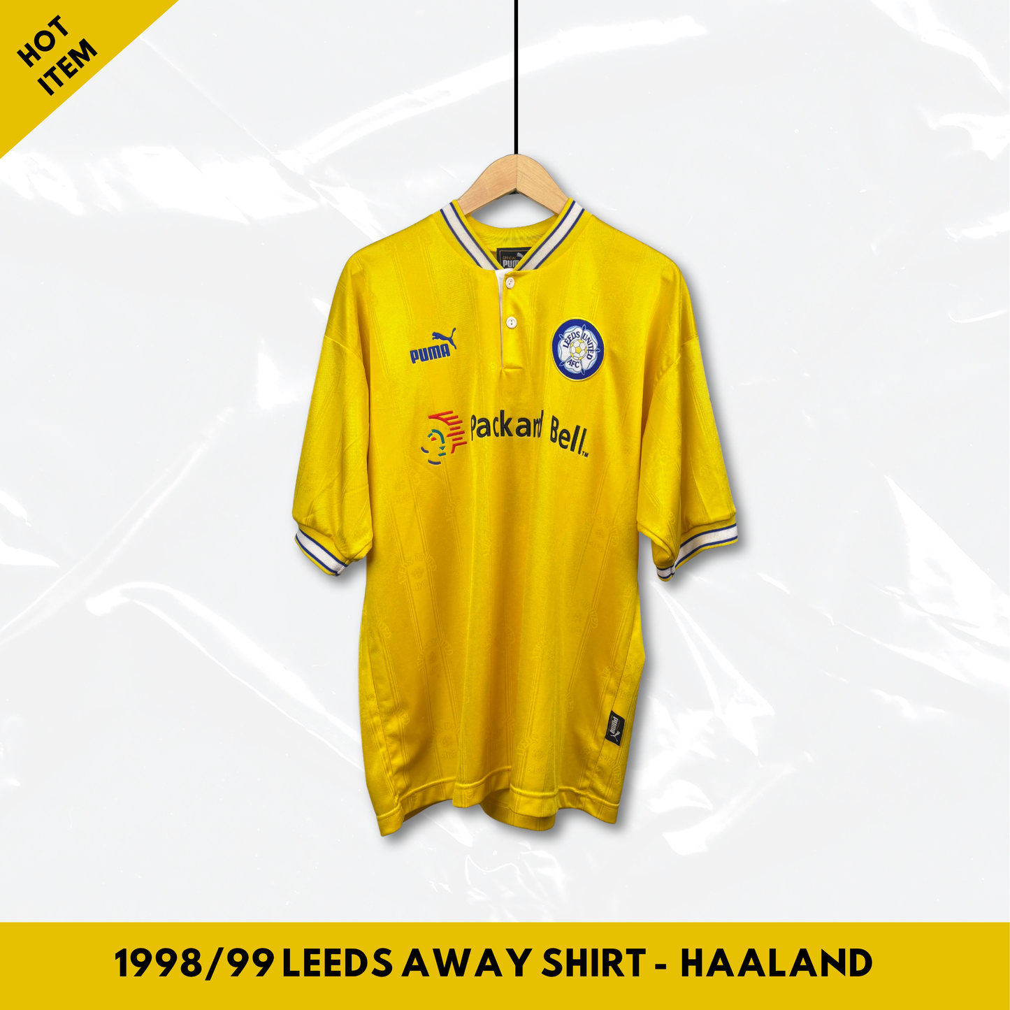 1998/99 Leeds United Away Shirt - Haaland - L