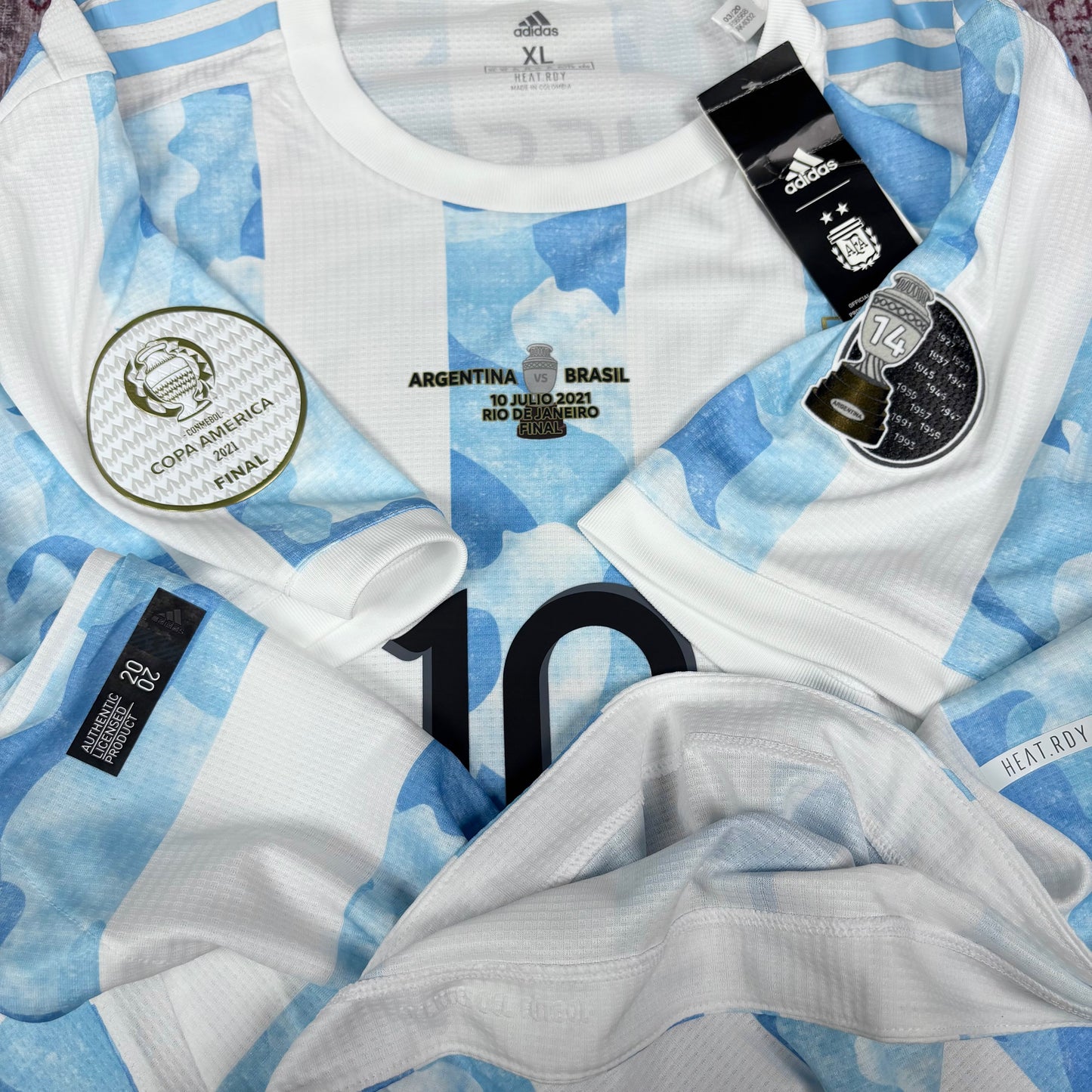 2021/22 Argentina Home Shirt - Player Issue - Messi - XL - New with Tag