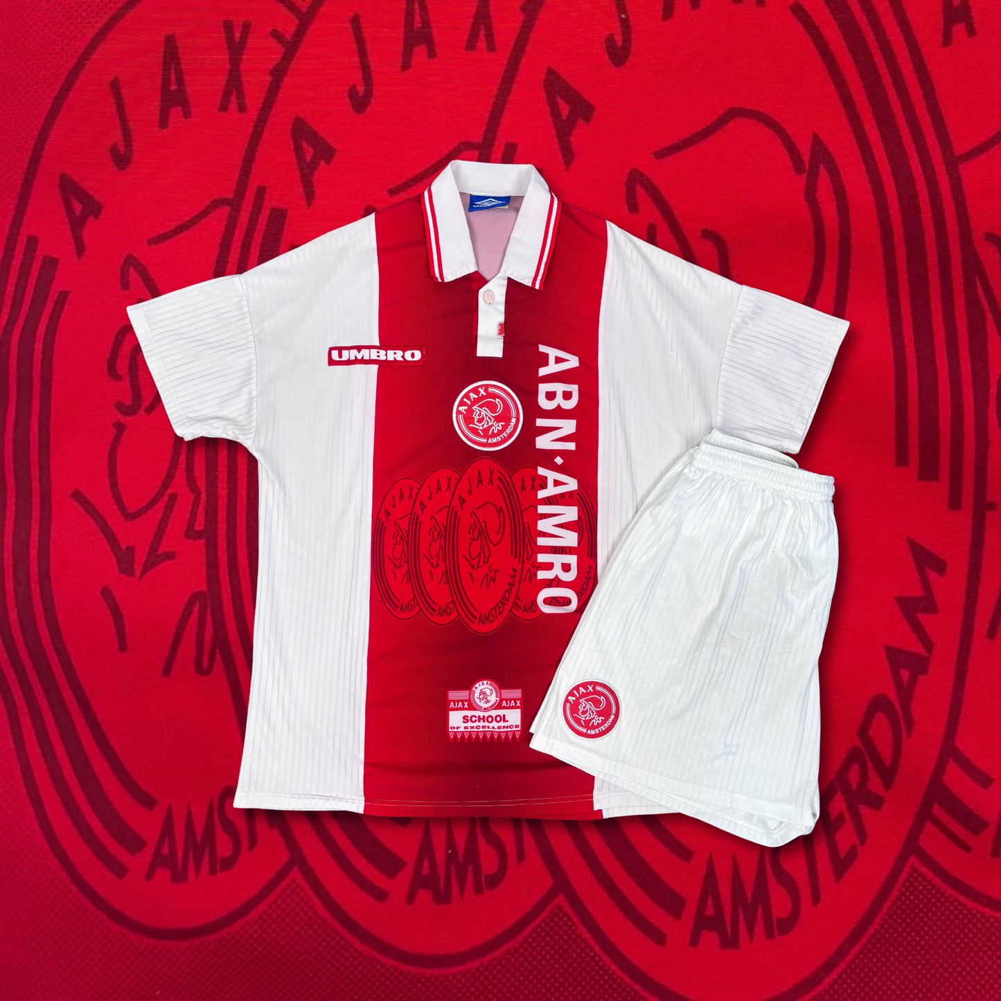1997/98 Ajax Amsterdam Home Shirt with Short - Laudrup - L