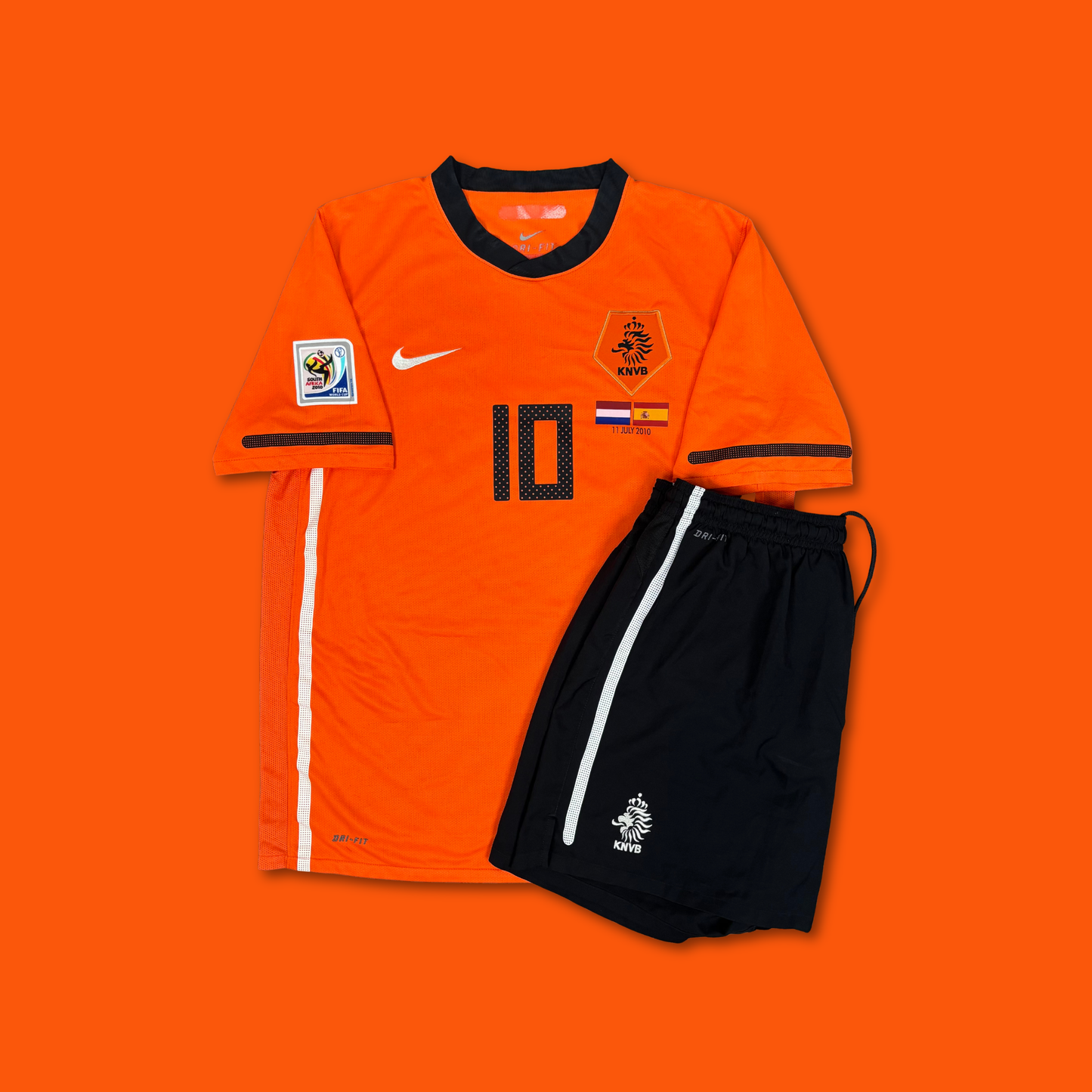 2010/11 Netherlands Home Shirt with Short - Sneijder - M